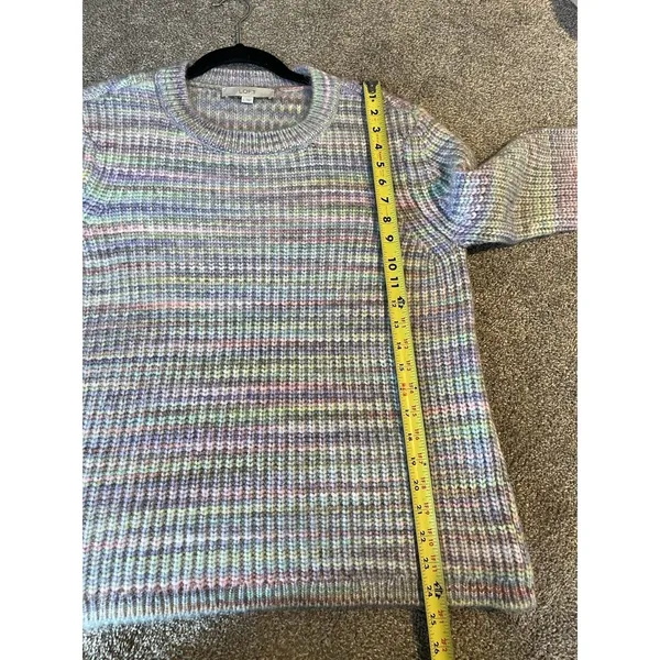 Loft Rainbow Spacedye Pastel Knit Sweater Large L‎ - Image 5