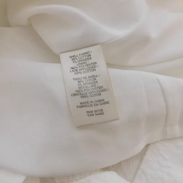 REBECCA TAYLOR Matelasse White Jacquard Lace Shift Dress Bridal Wedding Size 2 - Image 11