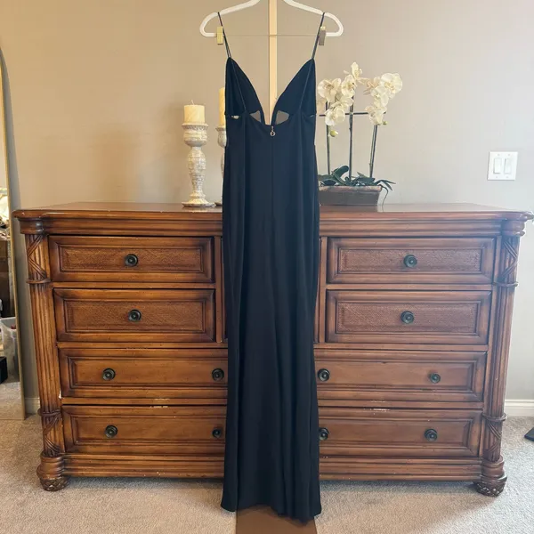 Nookie Sade Mesh Gown Black Size Medium $319 Retail - Image 5