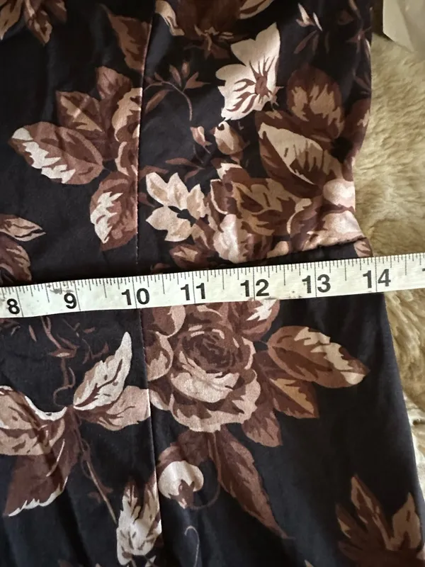 Floral Ruffle Hem Dress Black - Image 10
