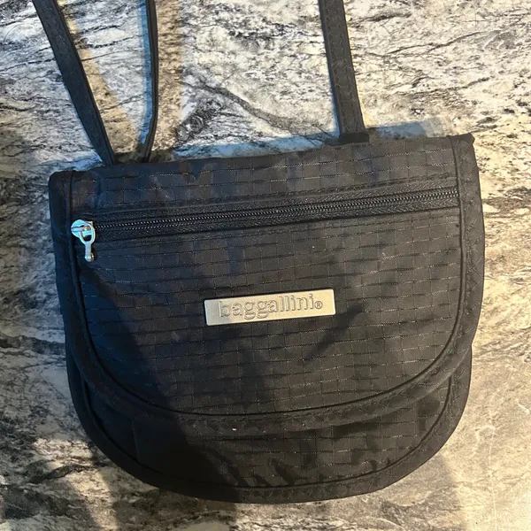 Baggallini Black Crossbody Bag with Gold Accents - Image 5
