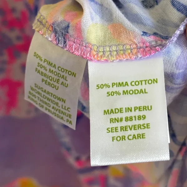 Lilly Pulitzer Lacy Tank Top Size Medium Pima Cotton Modal Floral Tropical - Image 6