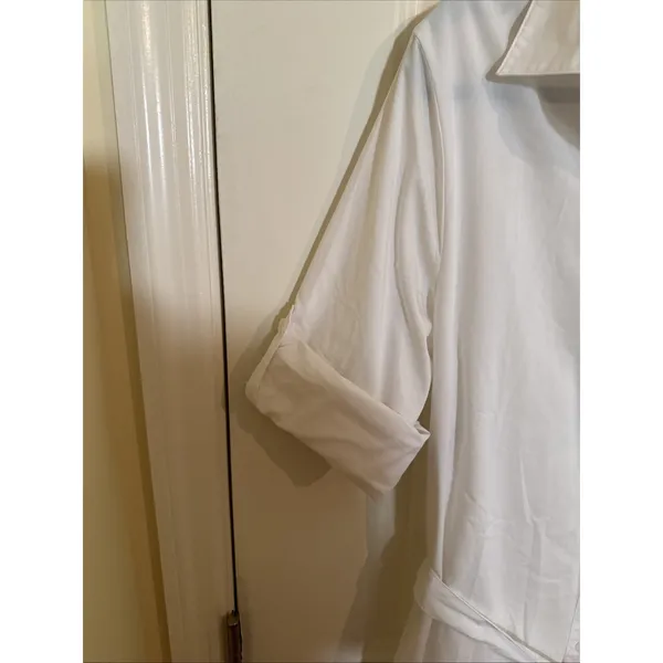 Summersalt Medium The Silky Luxe Effortless Shirt dress Cover- Up White - Image 3