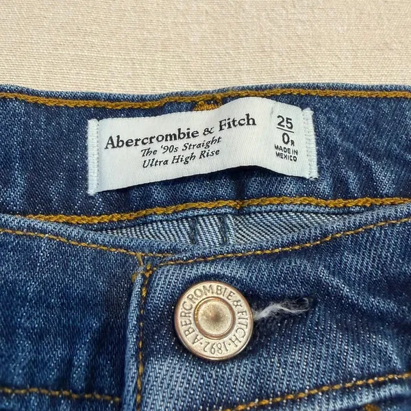 Abercrombie & Fitch | The '90s Straight Jeans Blue‎ | Women's 25/0R Classic Fit - Image 5