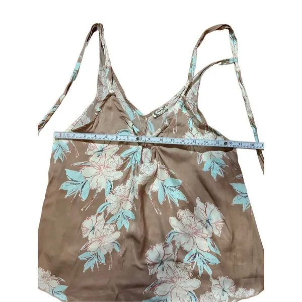 Free People Line Up Halter Cami Top‎ Womens Floral Crisscross Front Sz S - Image 6
