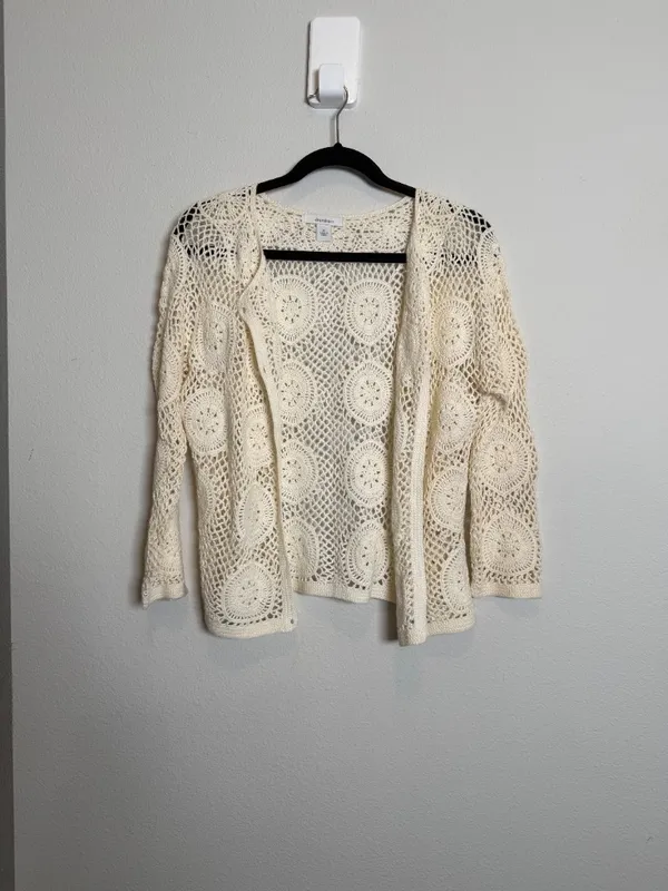 Cream Knit Cardigan - Image 2