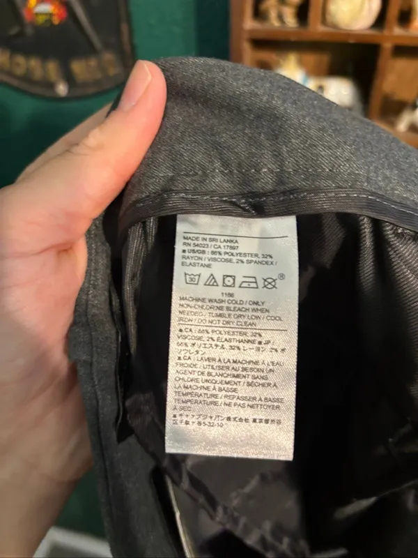Banana Republic Wide Leg Gray Pants Size 8 Petite - Image 4