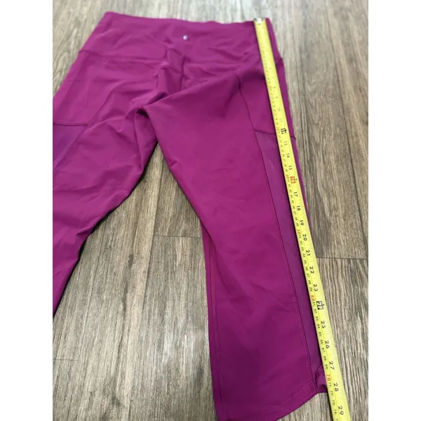 Women's LULULEMON Size 12 Magenta Hot To Street Crop Legging‎ - Image 5