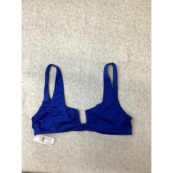 PacSun Swim Eco Royal Blue Notched Wired Scoop Bikini‎ Top Large NWT 0715-040 - Image 3