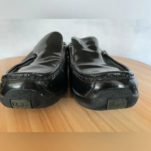 UGG Classic Clog Slip On Black Leather Size 8 - Image 3