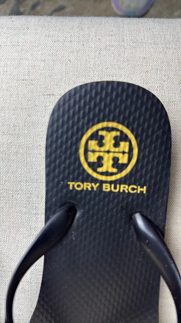 Tory Burch Black Flip Flips - Image 4
