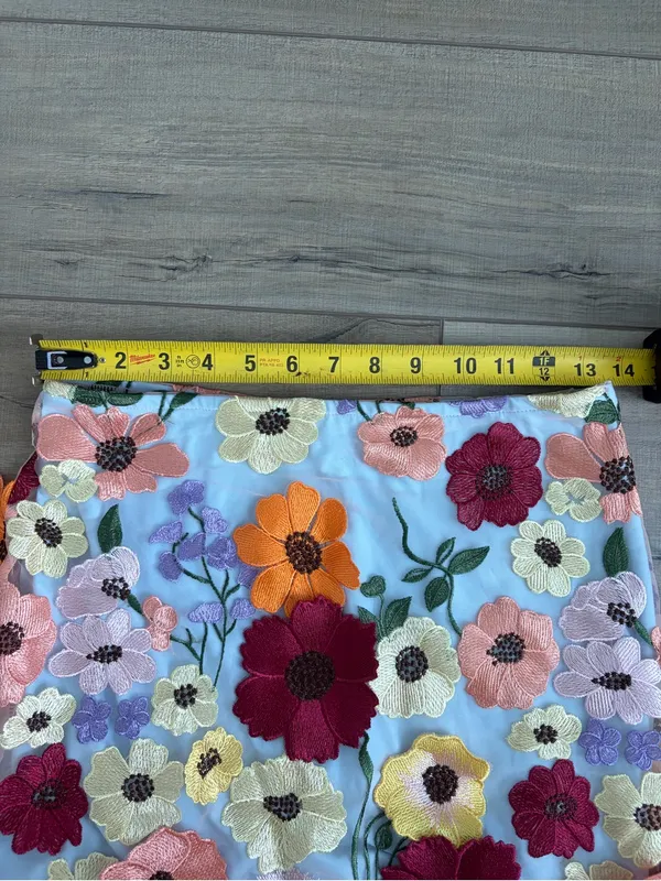 Finesse Addie 3D Flower Appliqué Mini Skirt Multicolor Large - Image 6
