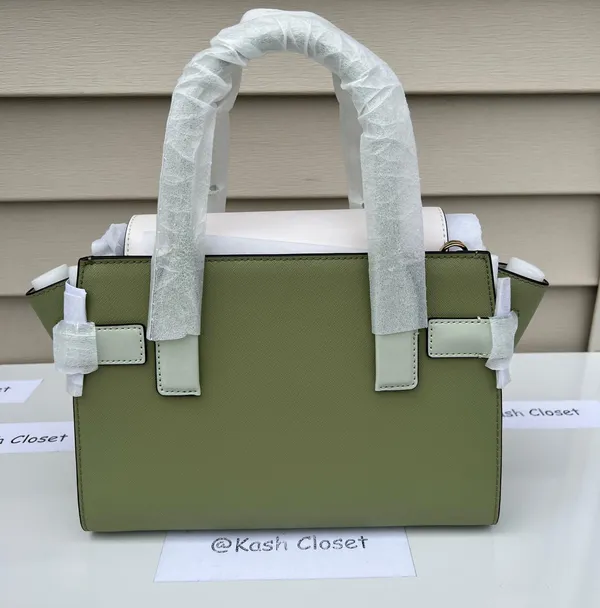 Michael Kors Carmen Medium Flap Satchel -Lt Sage Multi - Image 4