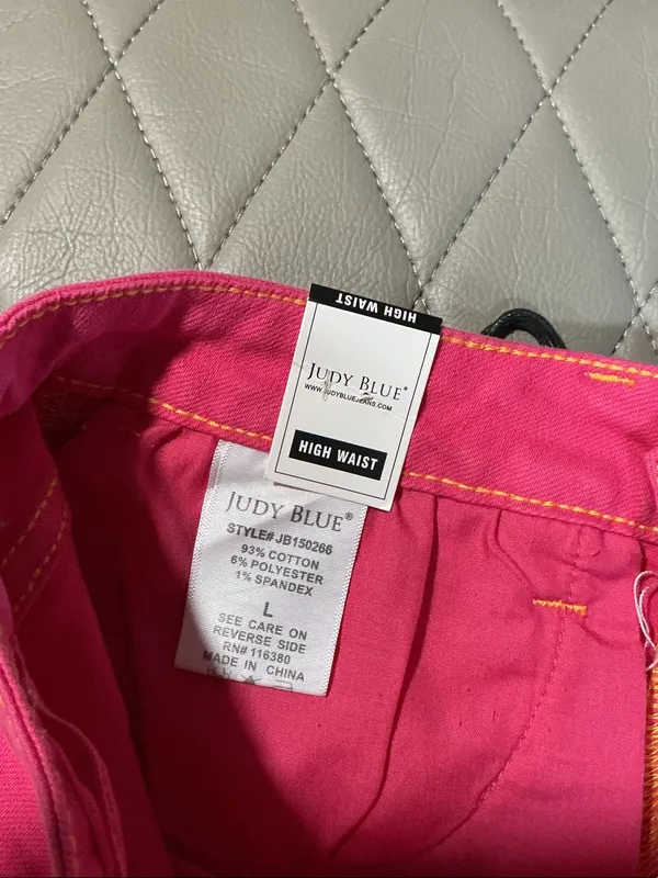 Judy Blue Vibrant Pink High-Rise Denim Shorts - Image 4