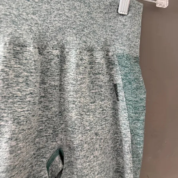 Gymshark Vital‎ Seamless 2.0 High Rise Shorts Green Marl Womens Size XS - Image 3