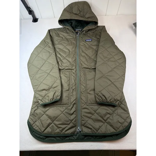 Patagonia Women's Diamond Quilted Parka Basin Green Size XS NEW ($269 Retail) - Image 2
