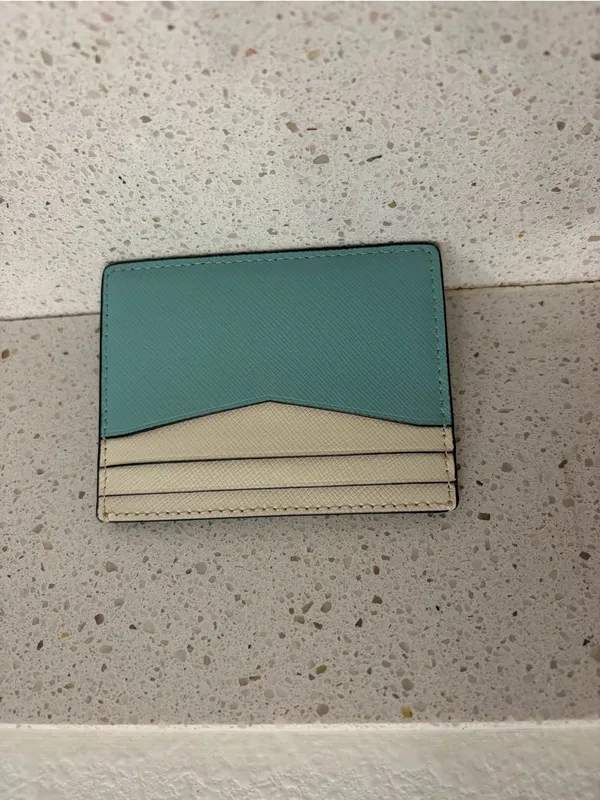 Kate Spade Staci Colorblock Small Slim Card Holder in "poolside multi" color EUC - Image 3
