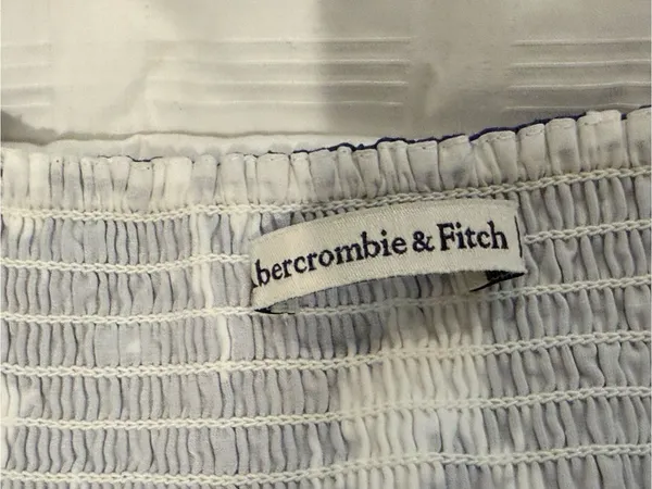 Abercrombie & Fitch Blue & White Floral Puff Sleeve Mini Dress XXS - Image 5