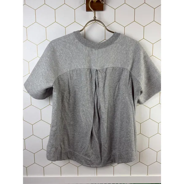 Nike Women’s Tech Fleece Gray Short Sleeve Crew Sweatshirt - Size - Medium - Image 2