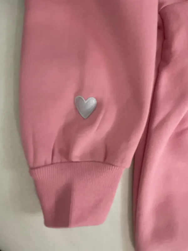 PARKE Valentine’s Varsity Mockneck Crewneck Pullover Sweatshirt Blush Lavender S - Image 12