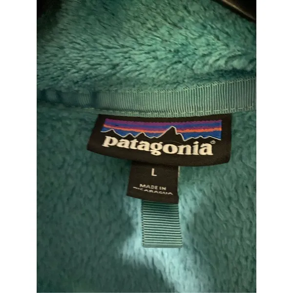 Patagonia Retool Snap T Fleece sweatshirt pullover teal women's size large 25442 - Image 4