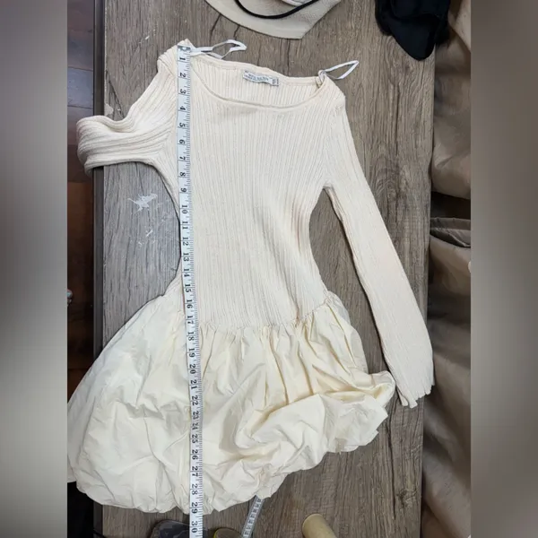 Anthropologie‎ mon renn Elemental Knit Combo Mini Dress size medium - Image 9