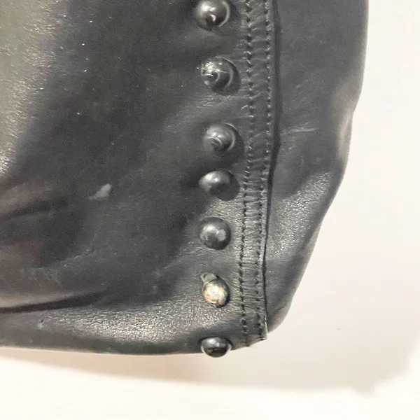 Loeffler Randall Black Soft Pebbled Leather Studded Hobo Shoulder Bag - Image 5
