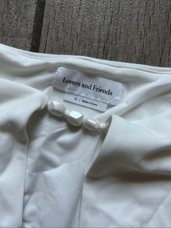 Lovers + Friends White Ruched Mini Dress - Image 2
