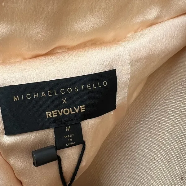 Michael Costello‎ x Revolve Valerie Dress Mini Long Sleeve Sequin Ivory Medium - Image 14