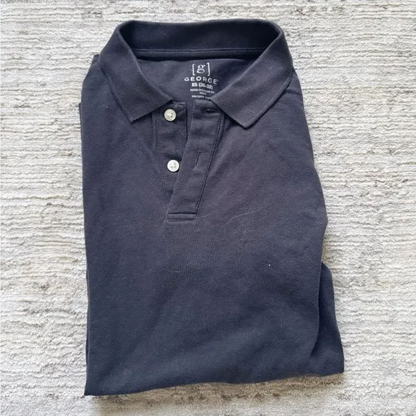 Grey George Collared Tee (Size XS Men) Gray - Image 4