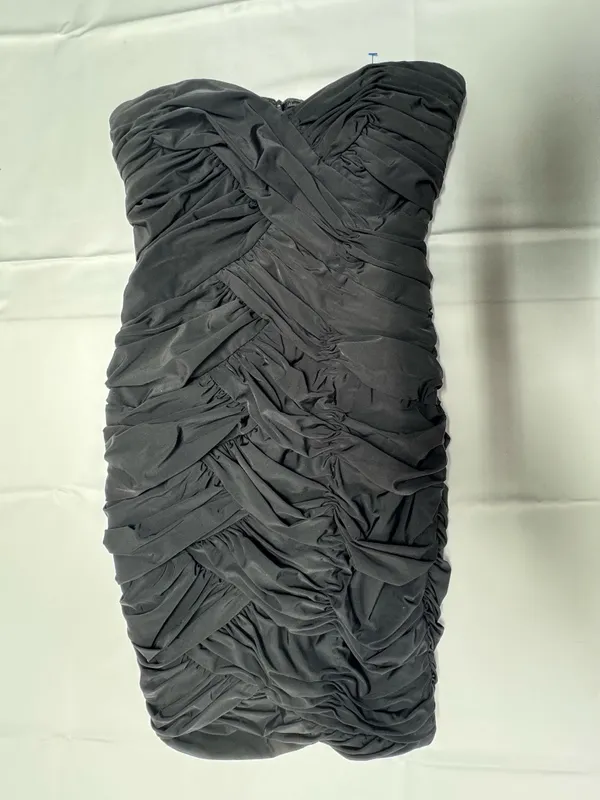 Olga & Maya Black Strapless‎ Ruched Mini Dress - Size S - NEW Without Tags. - Image 3
