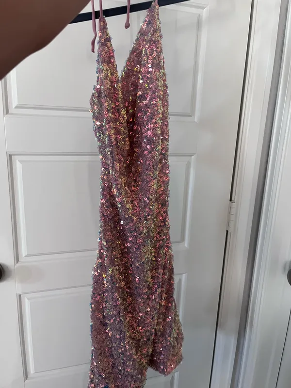 Pink Sequin Windsor Mini Dress - Image 2