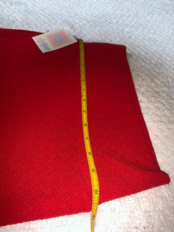 LuLaRoe Cassie Red Pencil Skirt Size Small NWT - Image 3