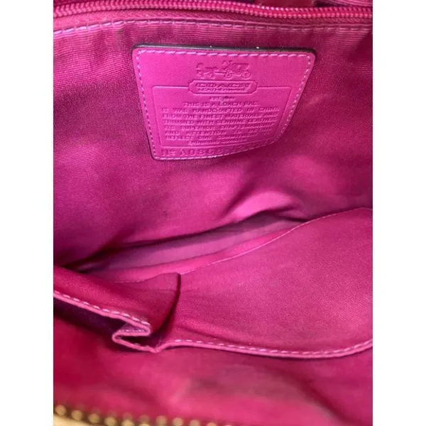 Coach Cream Red Coated Canvas Signature Handbag - Image 11