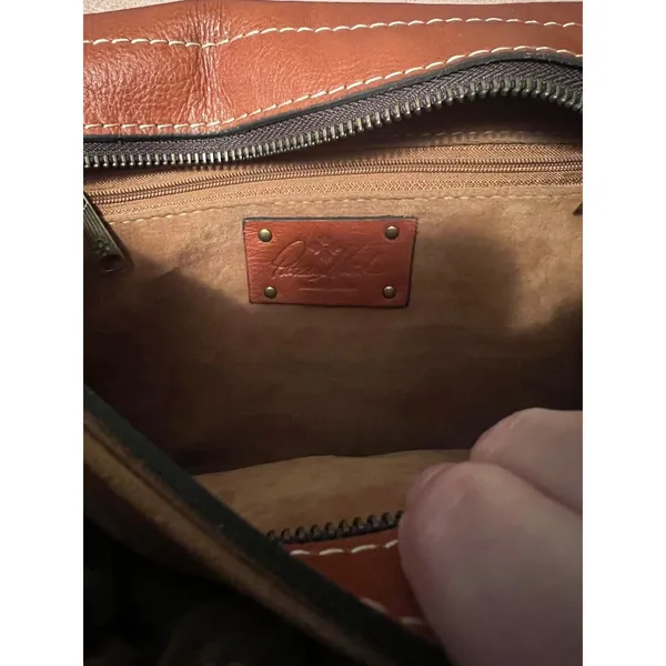 Patricia Nash Leather Crossbody Flap Magnet‎ Closure Tan Handbag New - Image 6