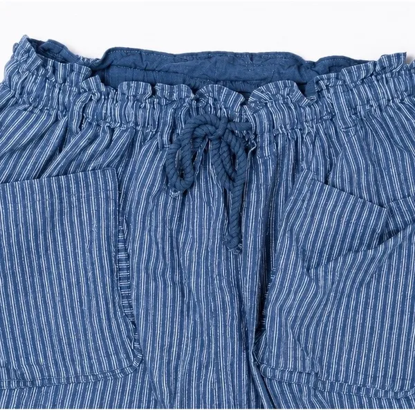 Free People Runyon Oversized Stripe Pants Womens xl Blue Striped Harem Festival - Image 5