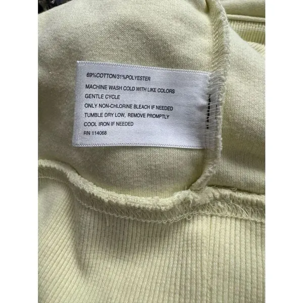 Evereve Yellow Pullover Crewneck Sweatshirt Women’s Small - Image 3