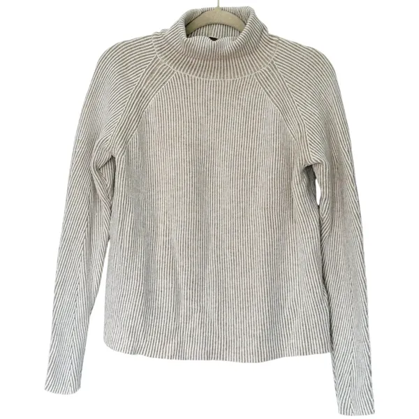 Cyrus Womens Roll Neck Sweater Small Beige Old Money Quiet Luxury Soft Neutral - Image 2