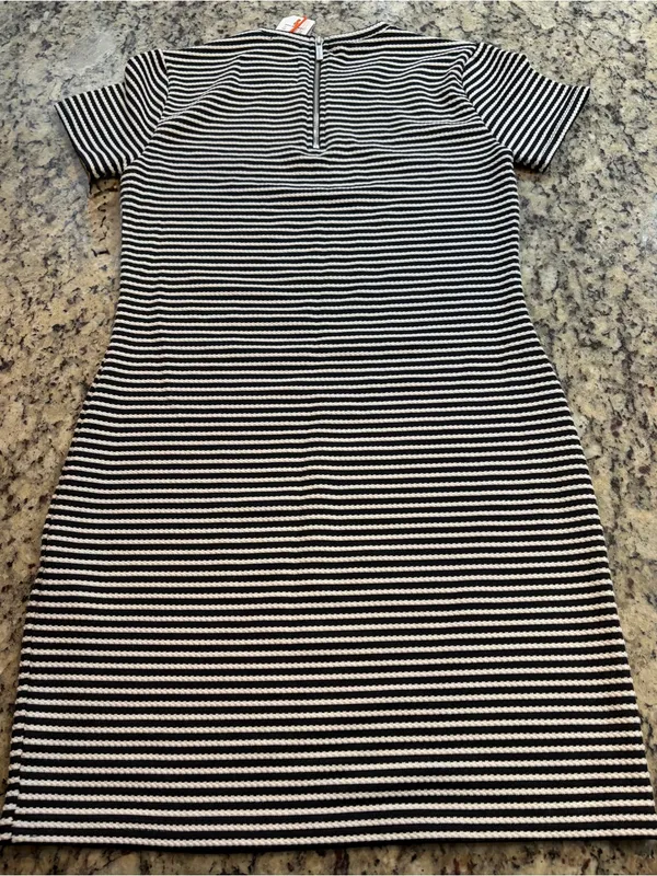 Superdry Navy and White Striped Mini Dress - Image 6