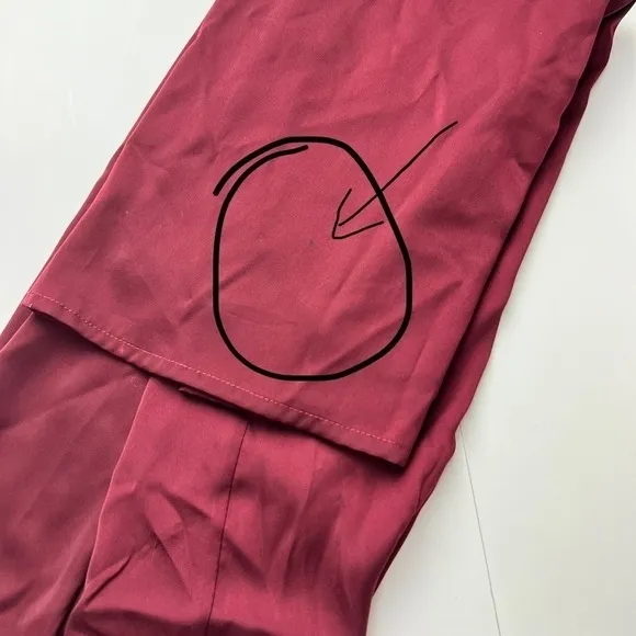 Zara Basic Burgundy Beaded Waist Maxi‎ Skirt Size S Burgundy Wine Red Boho - Image 10