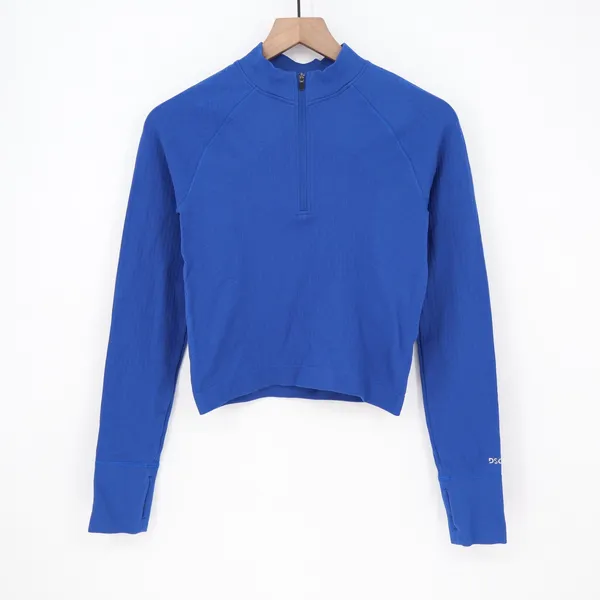 DSG Womens Momentum Seamless 1/4 Zip Pullover Royal Blue Size S - Image 2