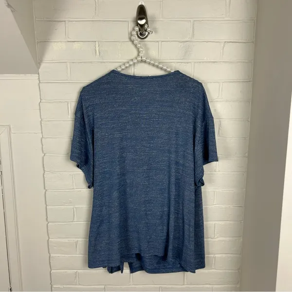 Gap Blue Stretch Knit Wrap Style Top Size XXL - Image 11