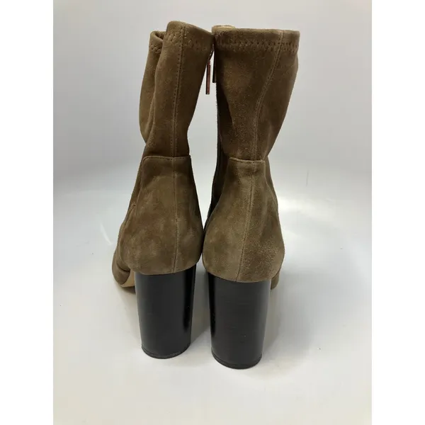 Zara woman tan taupe boots zipper closure women's size‎ 40 9.5 dressy trendy - Image 4