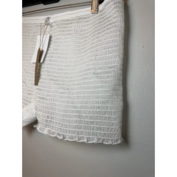 Skims 100% Silk Smocked Shear Boy Shorts Underwear PJ Bottom Sz L NWT $48 - Image 3