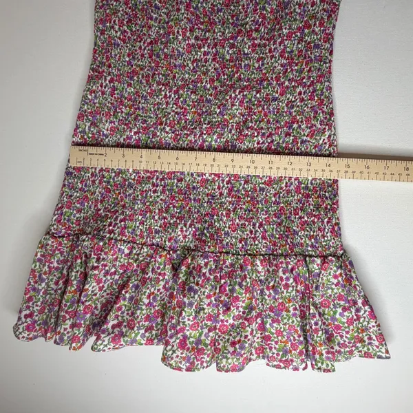 DO+BE Floral Smocked Puff Sleeve Mini Dress Medium Colorful Preppy‎ Bloomcore - Image 11