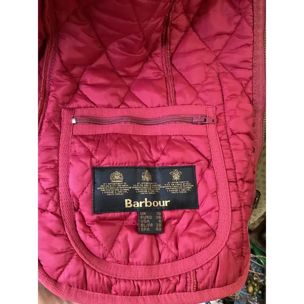 Barbour‎ Betty Interactive Liner Quilted Vest Raspberry LQU0088PI71 Womens 6 - Image 5