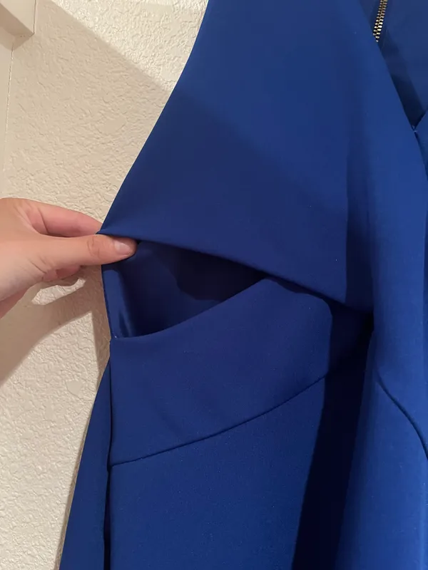 Blue Cut Out Dress - Image 3
