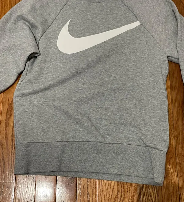 Nike New Gray And White Crew Neck Fri-Fit Sweatshirt XS - Image 2