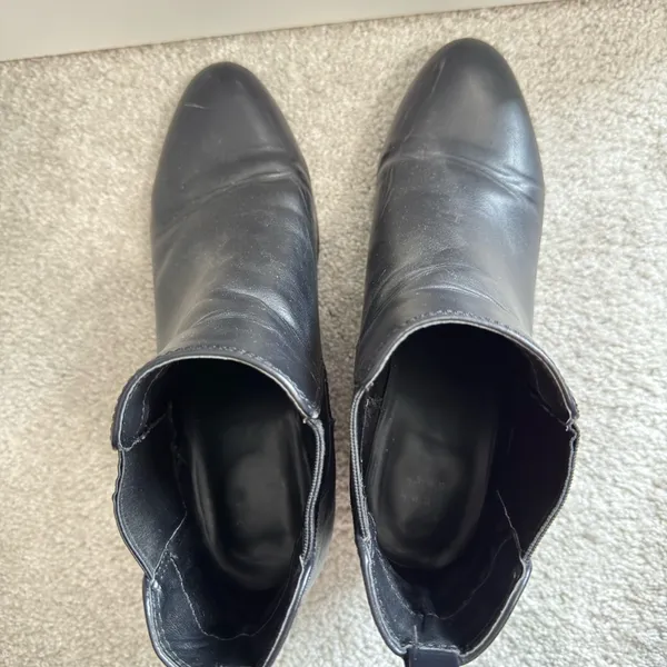Black leather booties Size 9.5 - Image 5