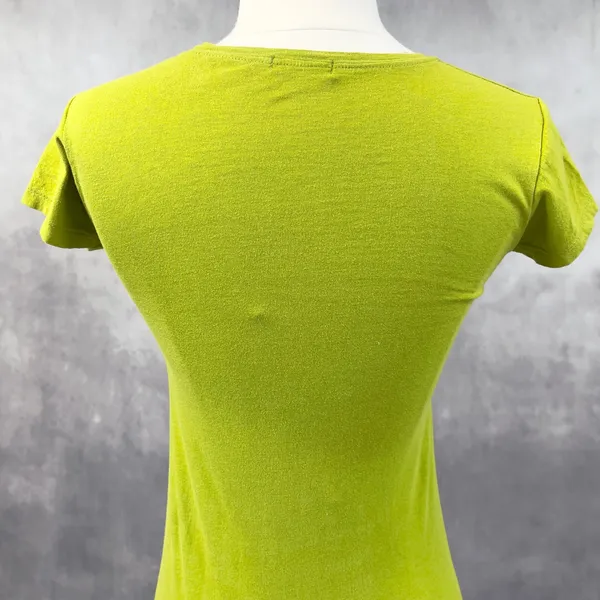 Vintage Abercrombie Baby Tee Women Small Green Stretch Indie 3D Moose Y2K‎ - Image 8